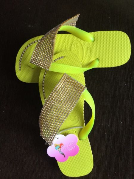 Design das havaianas chique com strass