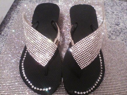 Design das havaianas chique com strass