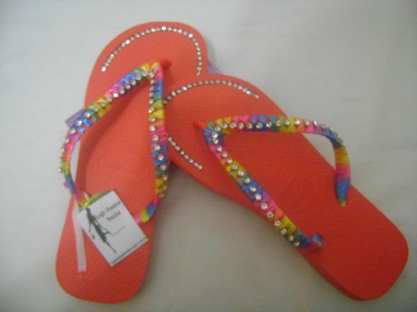 Design das havaianas chique com strass