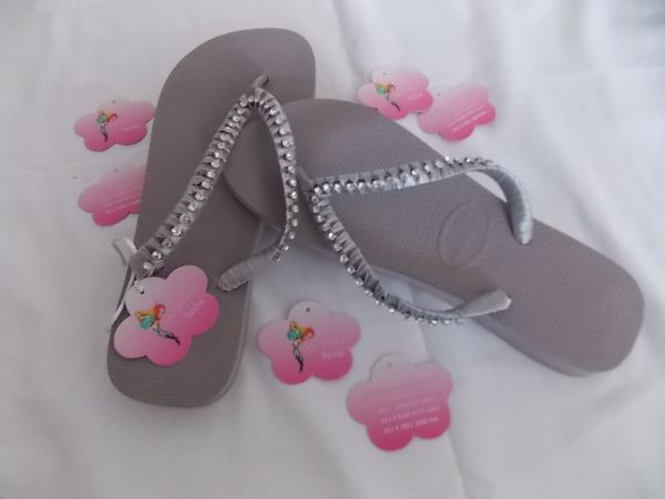 Design das havaianas chique com strass