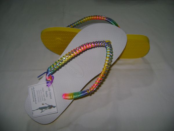 Design das havaianas chique com strass